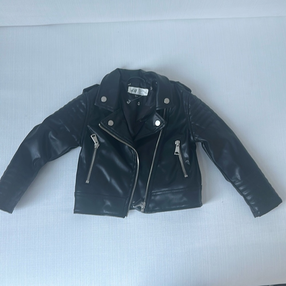 H&M 2T Motorcycle Faux Leather Jacket